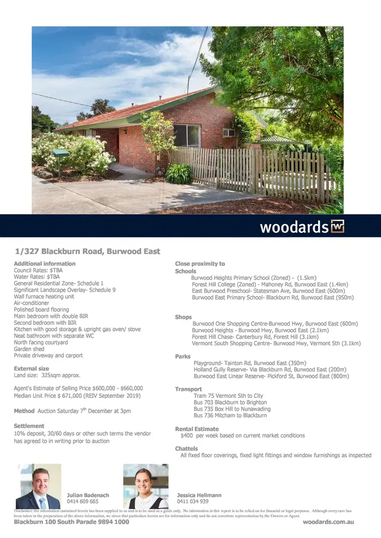 Floorplan of Homely house listing, 1/327 Blackburn Road, Burwood East VIC 3151