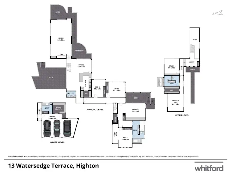Floorplan of Homely house listing, 13 Watersedge Terrace, Highton VIC 3216