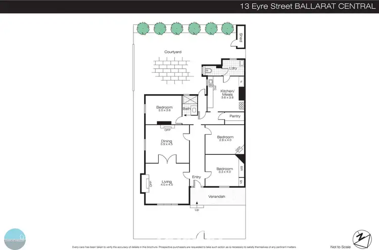 Floorplan of Homely house listing, 13 Eyre Street, Ballarat Central VIC 3350