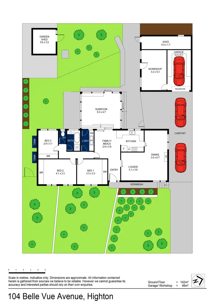 Floorplan of Homely house listing, 104 Belle Vue Avenue, Highton VIC 3216