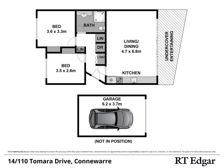 Floorplan of Homely apartment listing, 14/110-126 Tomara Drive, Connewarre VIC 3227