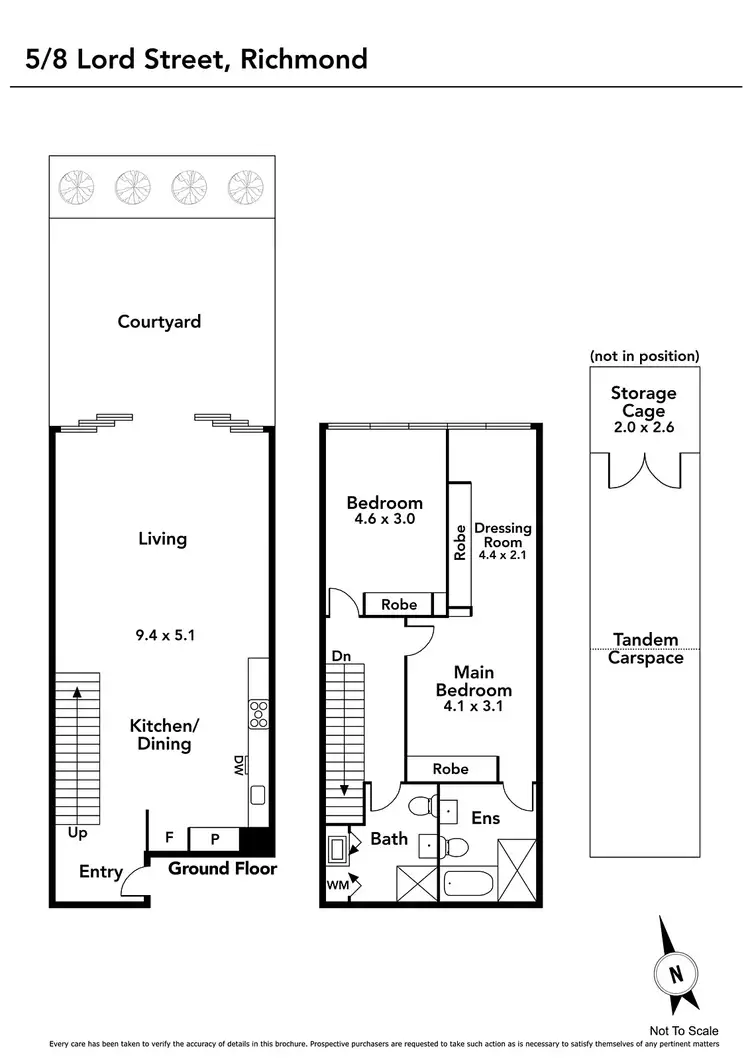 Floorplan of Homely townhouse listing, 5/8 Lord Street, Richmond VIC 3121