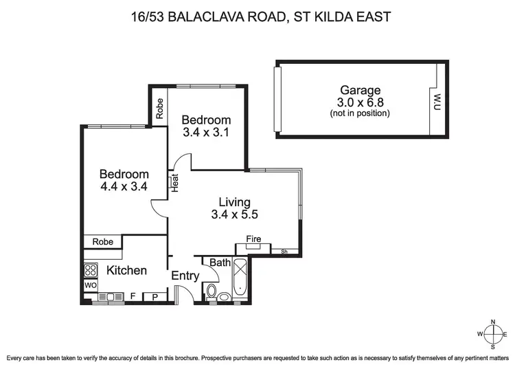 Floorplan of Homely apartment listing, 16/53 Balaclava Road, St Kilda East VIC 3183