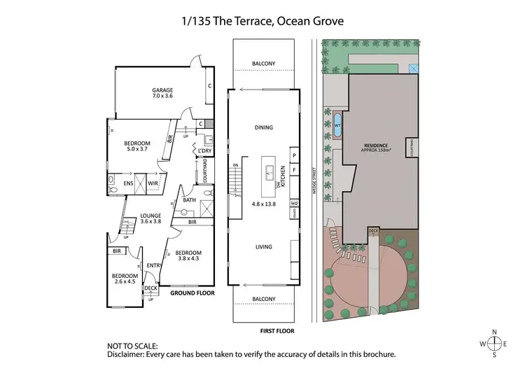 Floorplan of Homely house listing, 1/135 The Terrace, Ocean Grove VIC 3226