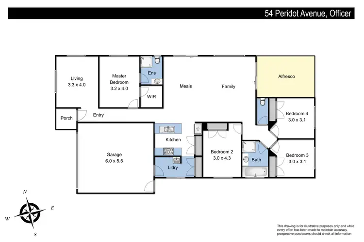 Floorplan of Homely house listing, 54 Peridot Avenue, Officer VIC 3809