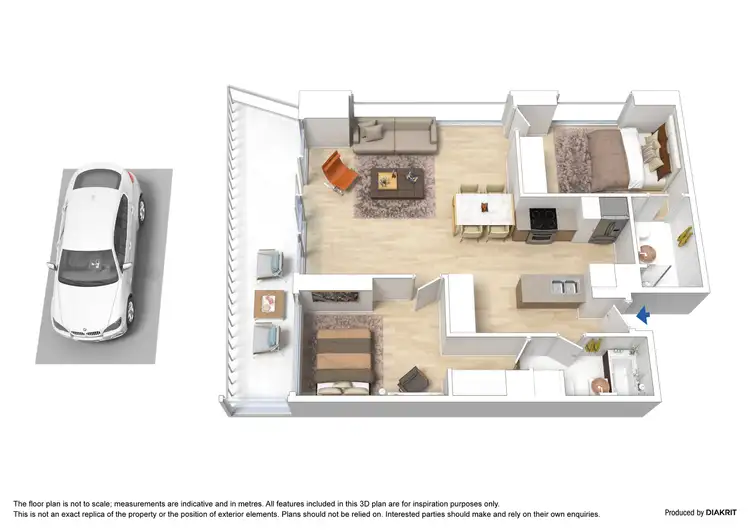 Floorplan of Homely apartment listing, 905/620 Collins Street, Melbourne VIC 3000