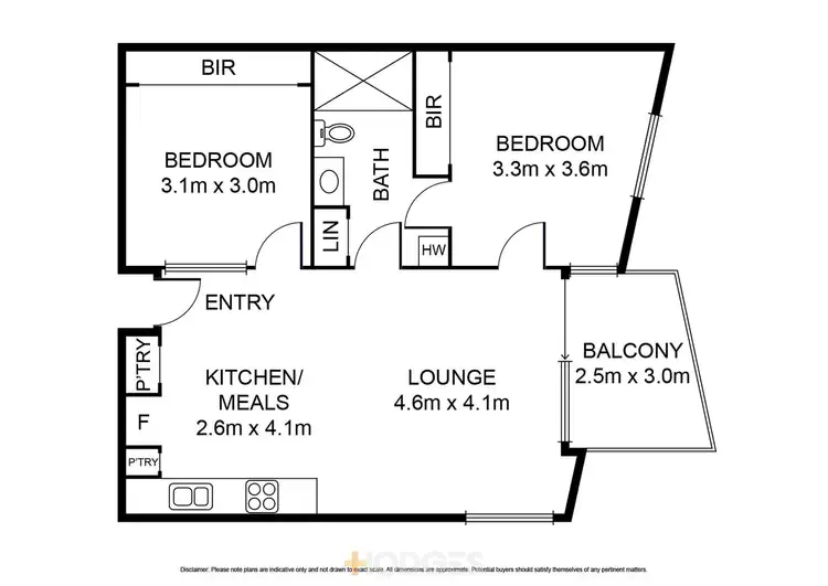 Floorplan of Homely apartment listing, 501/100 Western Beach Road, Geelong VIC 3220