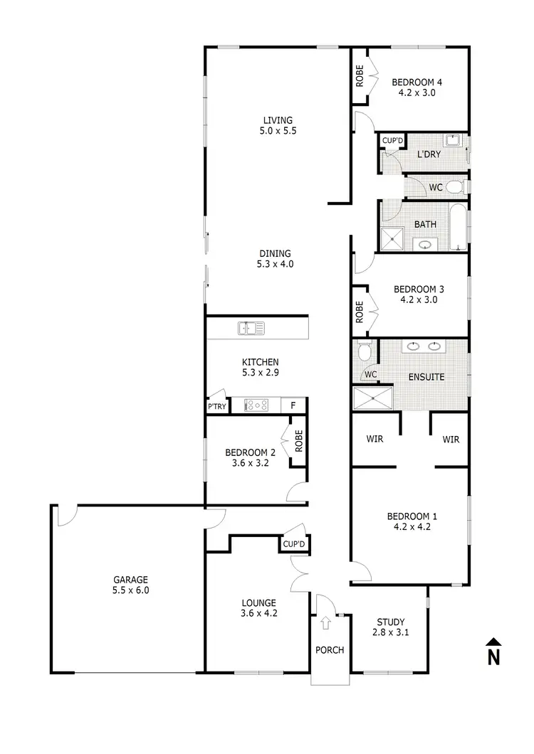 Floorplan of Homely house listing, 35 Natures Run, Kilmore VIC 3764