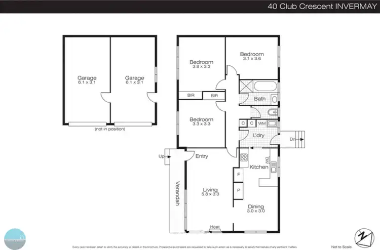 Floorplan of Homely house listing, 40 Club Crescent, Invermay Park VIC 3350