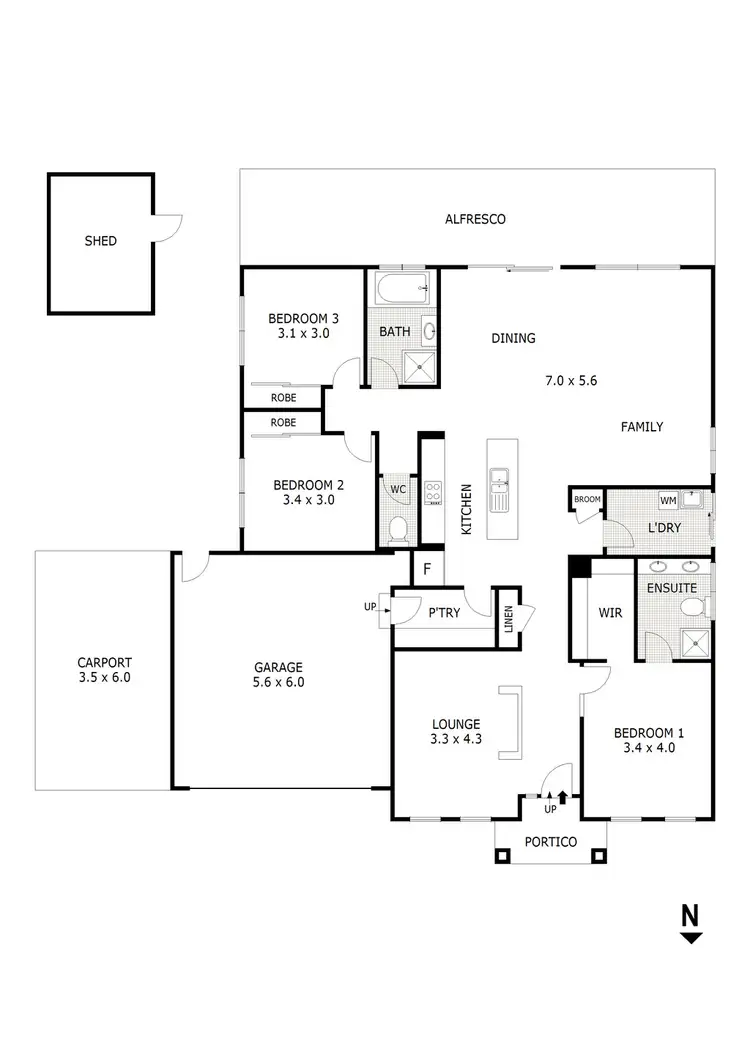 Floorplan of Homely house listing, 1 Jessica Avenue, Kilmore VIC 3764