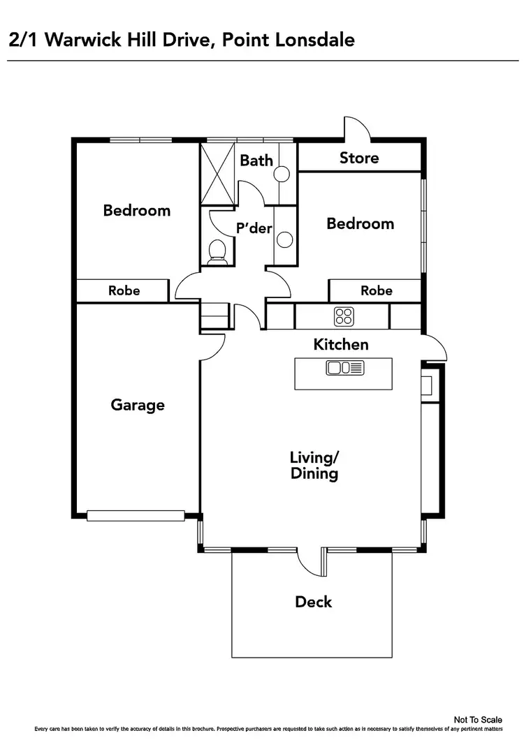 Floorplan of Homely townhouse listing, 2/1 Warwick Hill Drive, Point Lonsdale VIC 3225