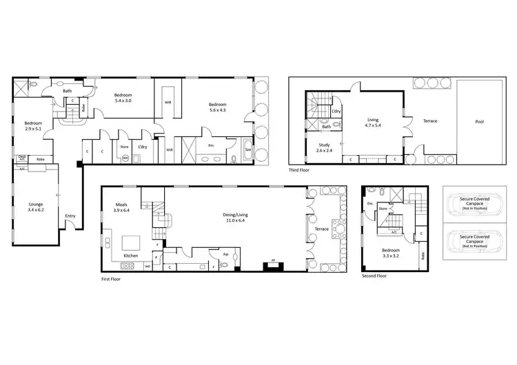 Floorplan of Homely apartment listing, 401/8 Bligh Place, Melbourne VIC 3000