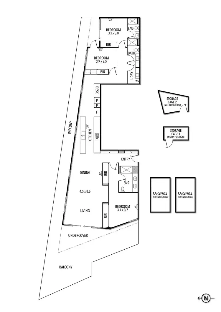Floorplan of Homely apartment listing, 301/525 Mt Alexander Road, Moonee Ponds VIC 3039