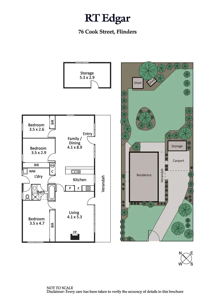 Floorplan of Homely house listing, 76 Cook Street, Flinders VIC 3929