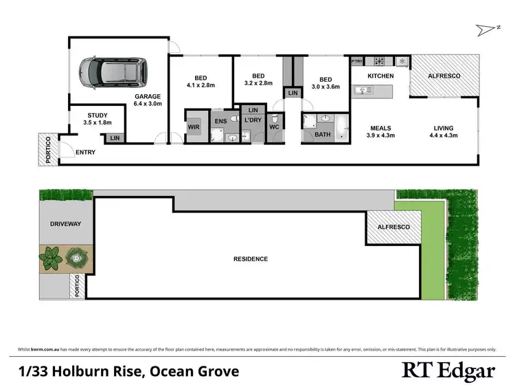 Floorplan of Homely house listing, 1/33 Holburn Rise, Ocean Grove VIC 3226