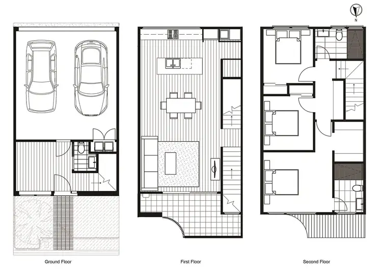 Floorplan of Homely townhouse listing, 93B Darebin Street, Heidelberg VIC 3084