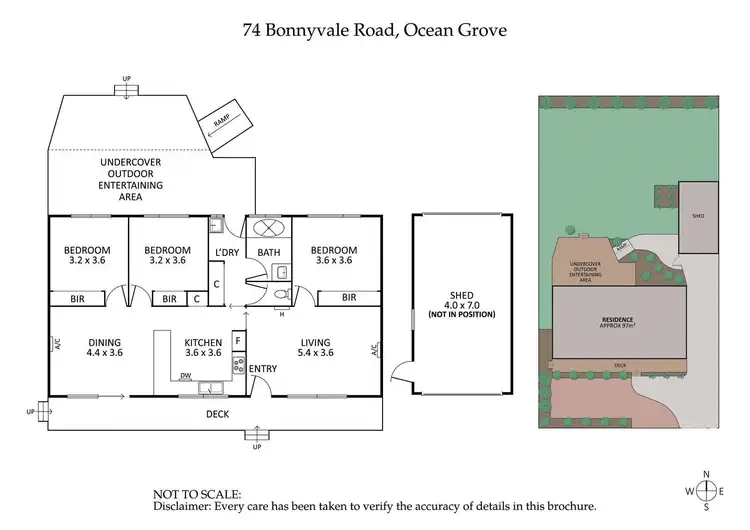 Floorplan of Homely house listing, 74 Bonnyvale Road, Ocean Grove VIC 3226
