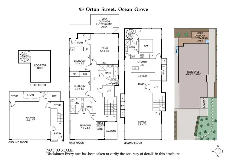 Floorplan of Homely house listing, 93 Orton Street, Ocean Grove VIC 3226