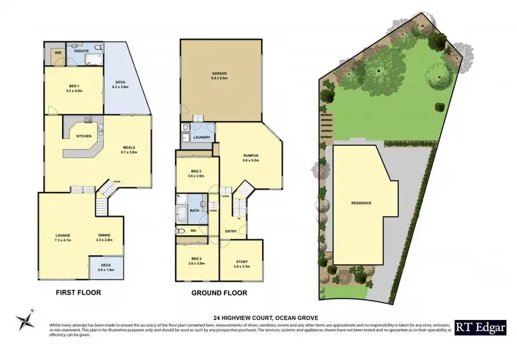 Floorplan of Homely house listing, 24 Highview Court, Ocean Grove VIC 3226