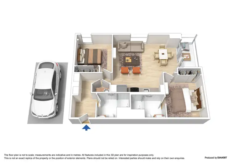 Floorplan of Homely apartment listing, 2701E/888 Collins Street, Docklands VIC 3008