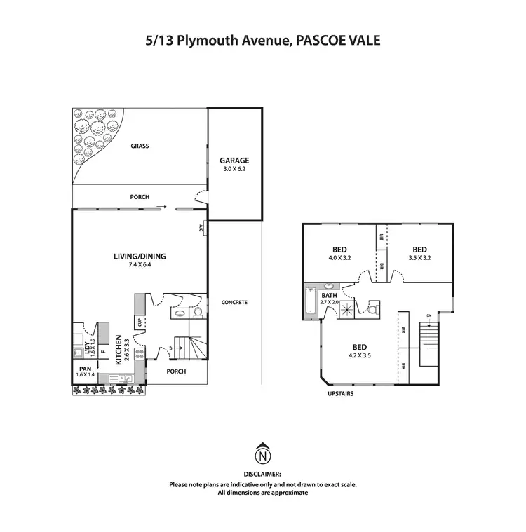 Floorplan of Homely townhouse listing, 5/13 Plymouth Avenue, Pascoe Vale VIC 3044
