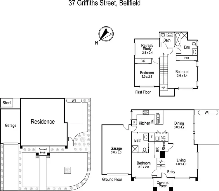 Floorplan of Homely unit listing, 37 Griffiths Street, Bellfield VIC 3081