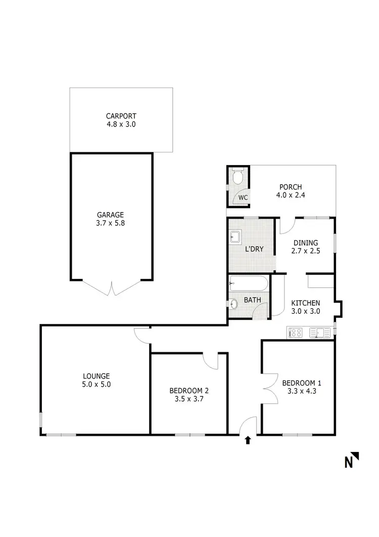 Floorplan of Homely house listing, 39 Govett Street, Broadford VIC 3658