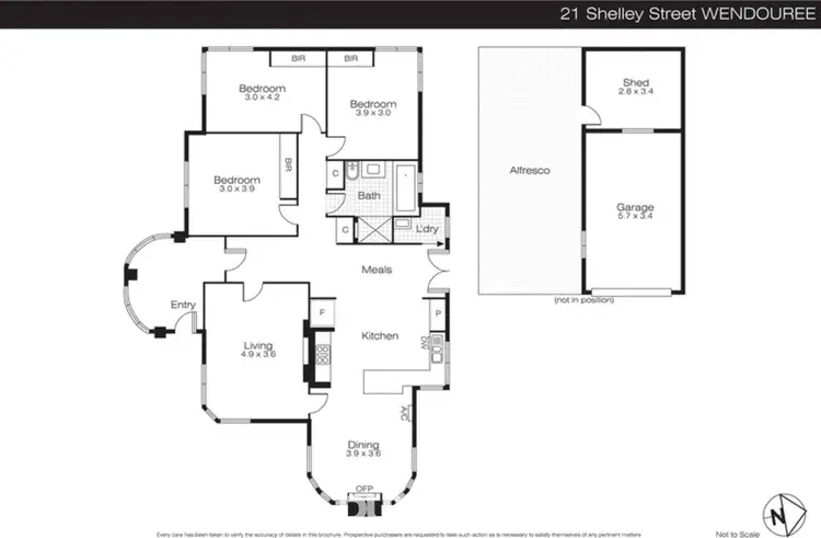 Floorplan of Homely house listing, 21 Shelley Street, Wendouree VIC 3355