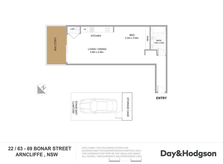 Floorplan of Homely studio listing, 22/63-69 Bonar  Street, Arncliffe NSW 2205