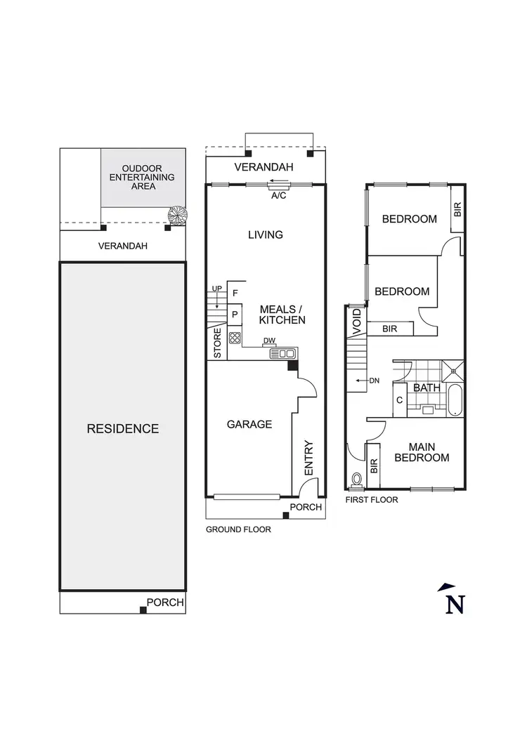 Floorplan of Homely townhouse listing, 18 Chanticleer Drive, Mernda VIC 3754