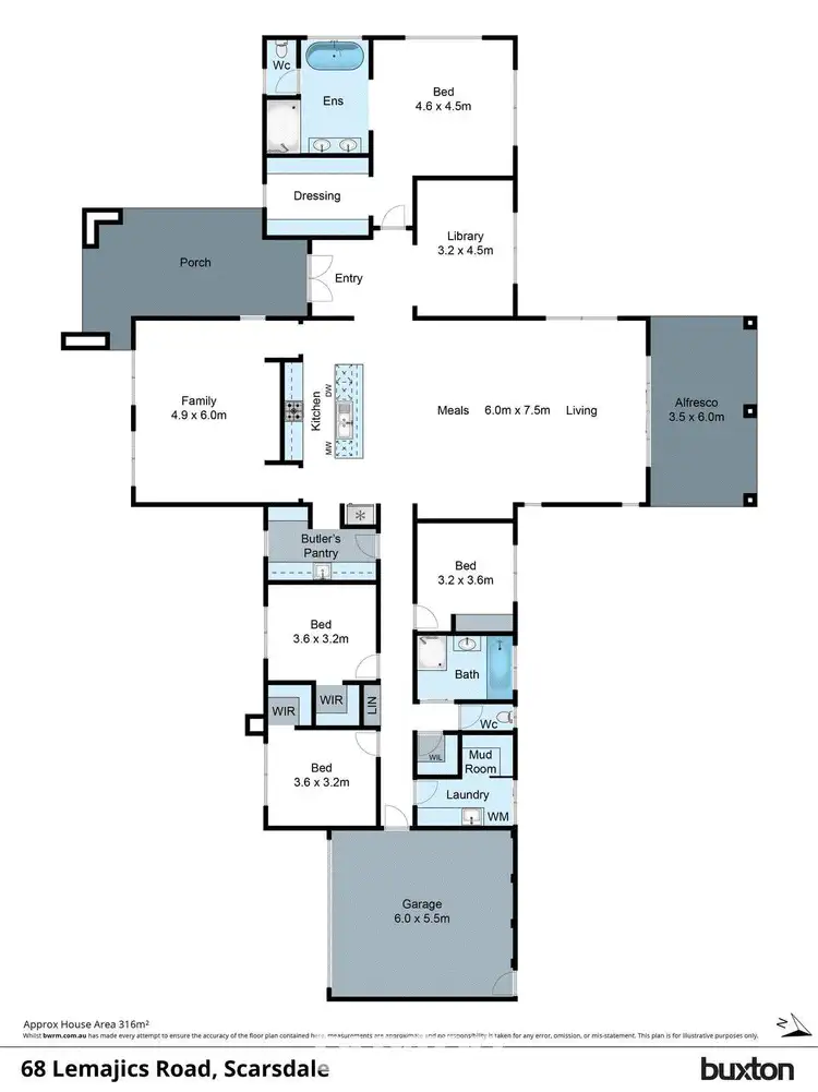 Floorplan of Homely rural property listing, 68 Lemajics Road, Scarsdale VIC 3351