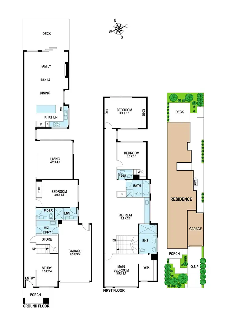 Floorplan of Homely townhouse listing, 5B Ardwick Street, Bentleigh VIC 3204