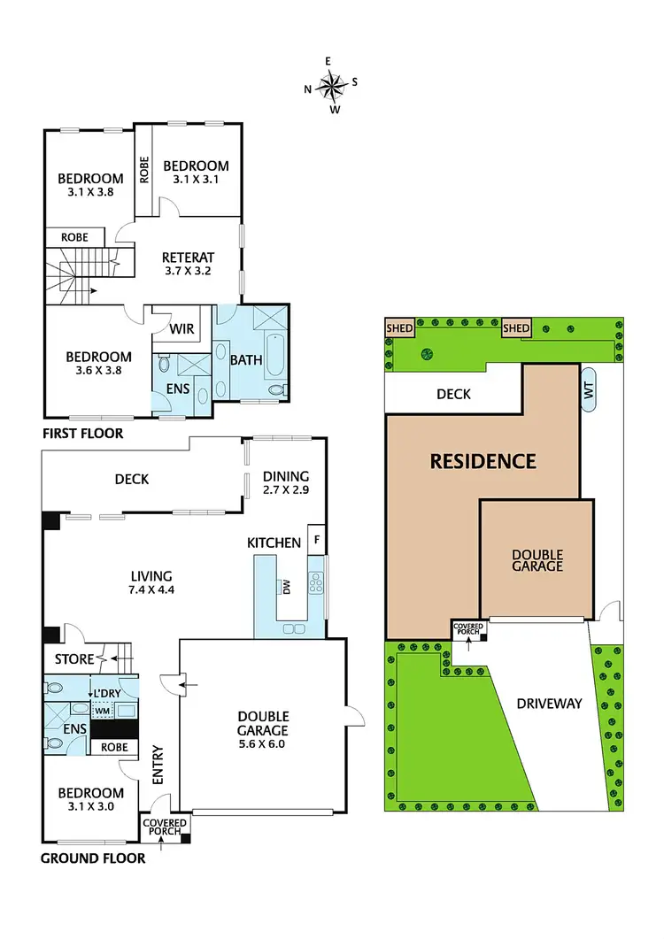 Floorplan of Homely townhouse listing, 5 Joseph Street, Blackburn North VIC 3130