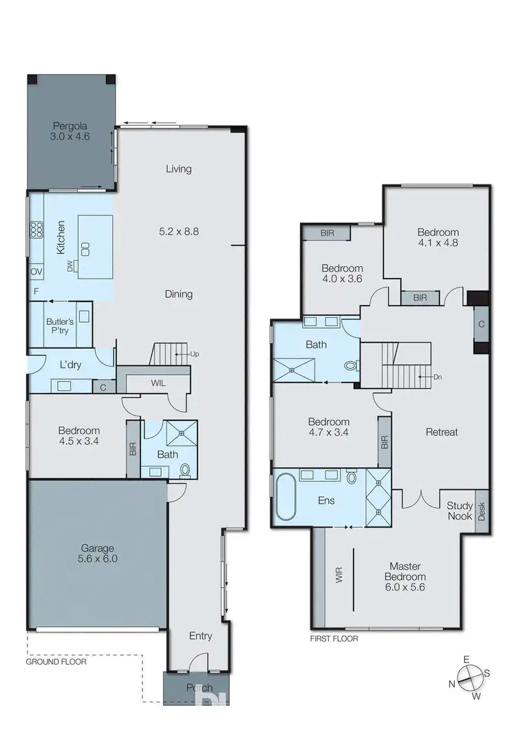 Floorplan of Homely townhouse listing, 2A Rae Street, Mount Waverley VIC 3149
