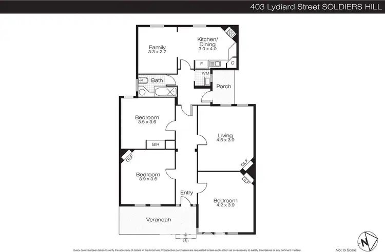Floorplan of Homely house listing, 403 Lydiard Street, Soldiers Hill VIC 3350