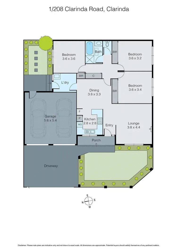Floorplan of Homely unit listing, 1/208 Clarinda Road, Clarinda VIC 3169