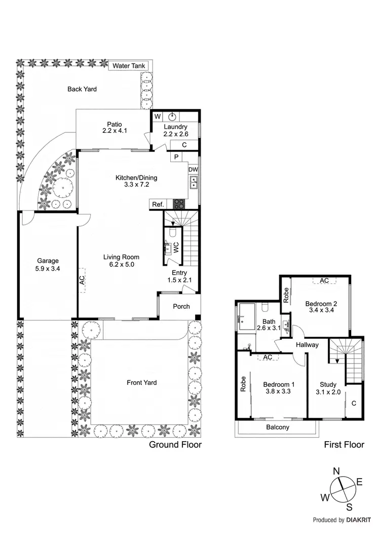 Floorplan of Homely townhouse listing, 7/31-33 Tully Road, Clarinda VIC 3169