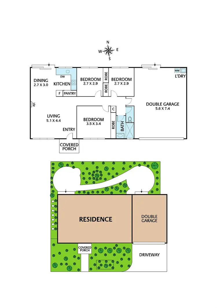 Floorplan of Homely unit listing, 3 Cherrytree Lane, Box Hill South VIC 3128