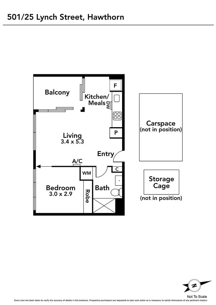 Floorplan of Homely apartment listing, 501/25 Lynch Street, Hawthorn VIC 3122
