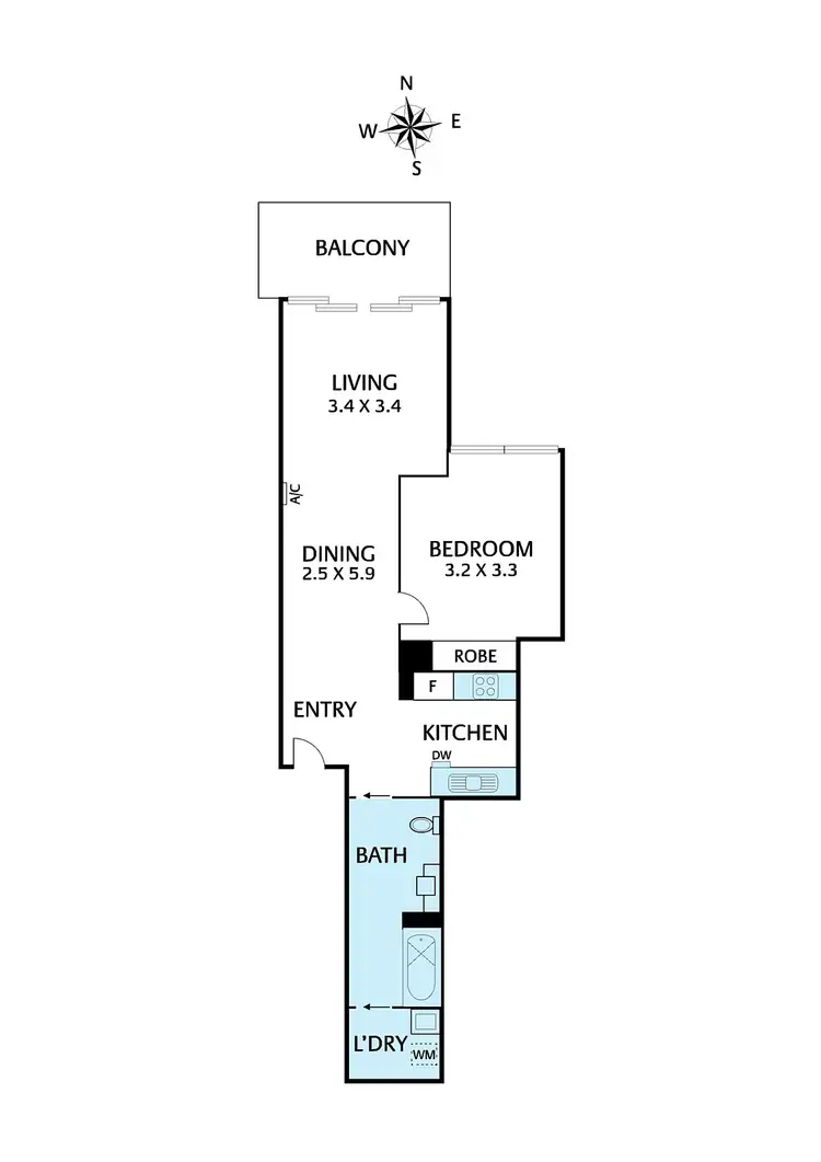 Floorplan of Homely apartment listing, 107/300 Middleborough Road, Blackburn VIC 3130