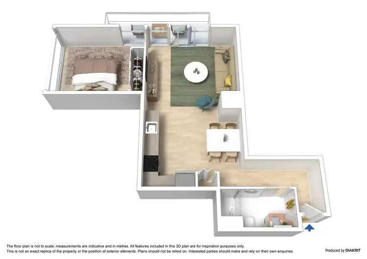 Floorplan of Homely apartment listing, 1204/63 Whiteman Street, Southbank VIC 3006