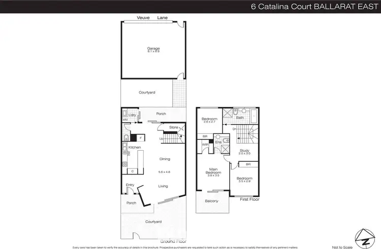 Floorplan of Homely house listing, 6 Catalina Court, Ballarat East VIC 3350