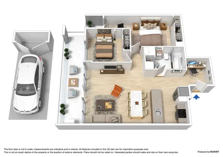 Floorplan of Homely apartment listing, 608/55 Queens Road, Melbourne VIC 3004