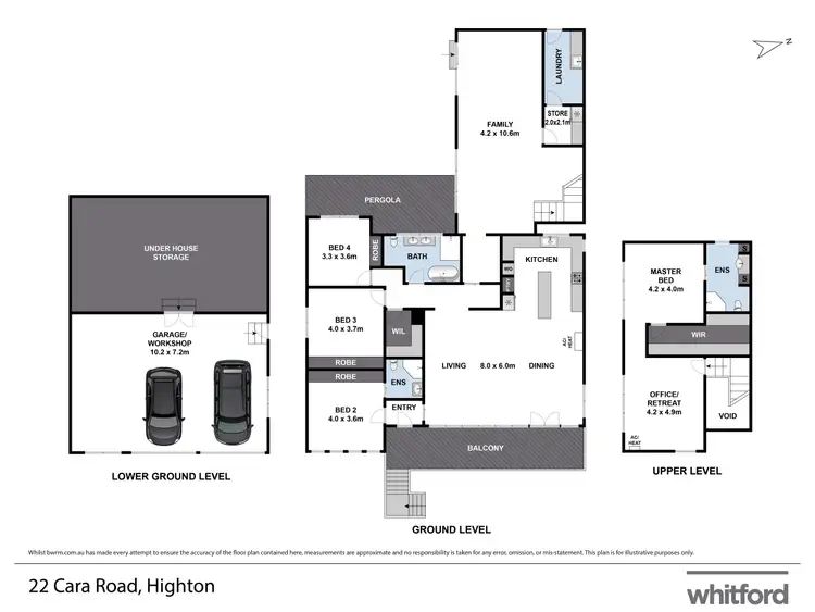 Floorplan of Homely house listing, 22 Cara Road, Highton VIC 3216