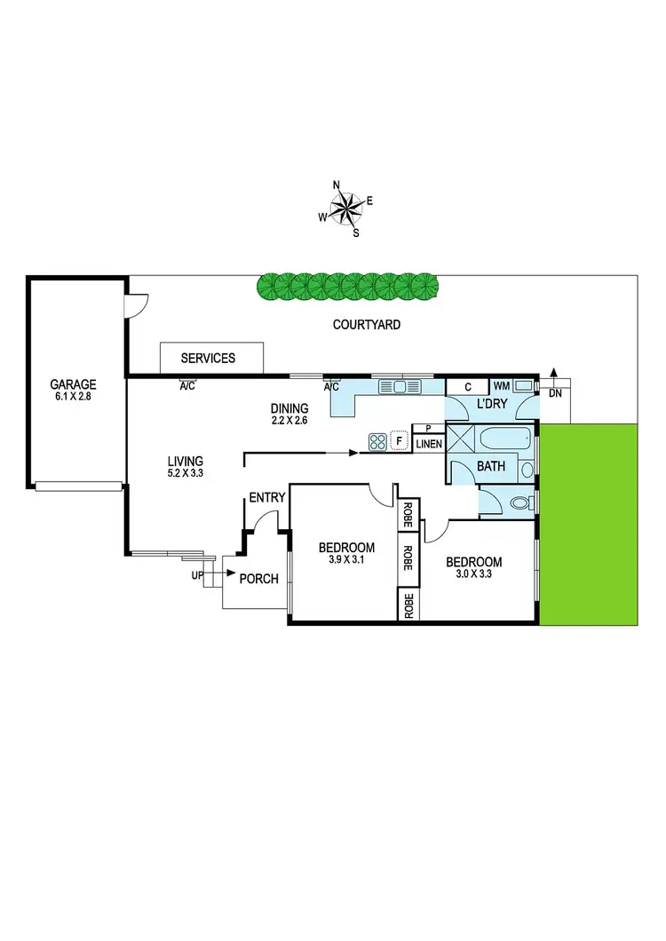 Floorplan of Homely unit listing, 3/17 Birdwood Street, Bentleigh East VIC 3165