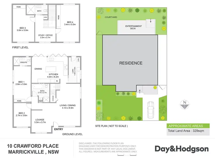 Floorplan of Homely house listing, 10 Crawford Place, Marrickville NSW 2204
