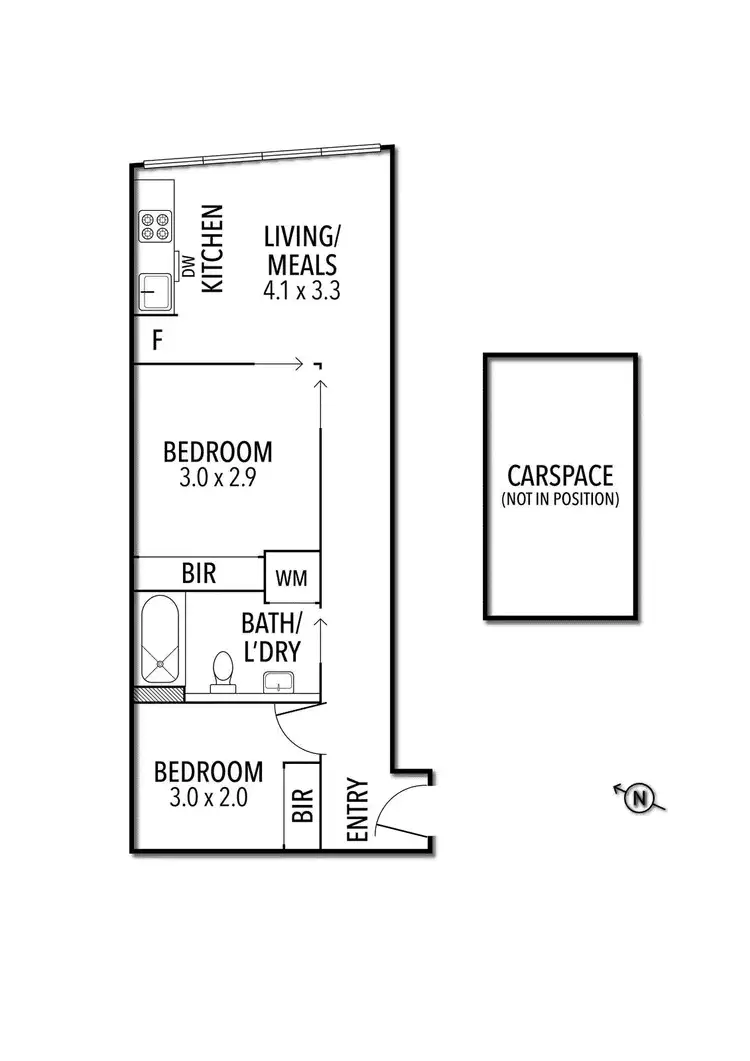 Floorplan of Homely apartment listing, 1805/18 Mt Alexander Road, Travancore VIC 3032