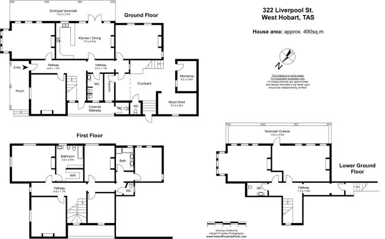 Floorplan of Homely house listing, 322 Liverpool Street, West Hobart TAS 7000