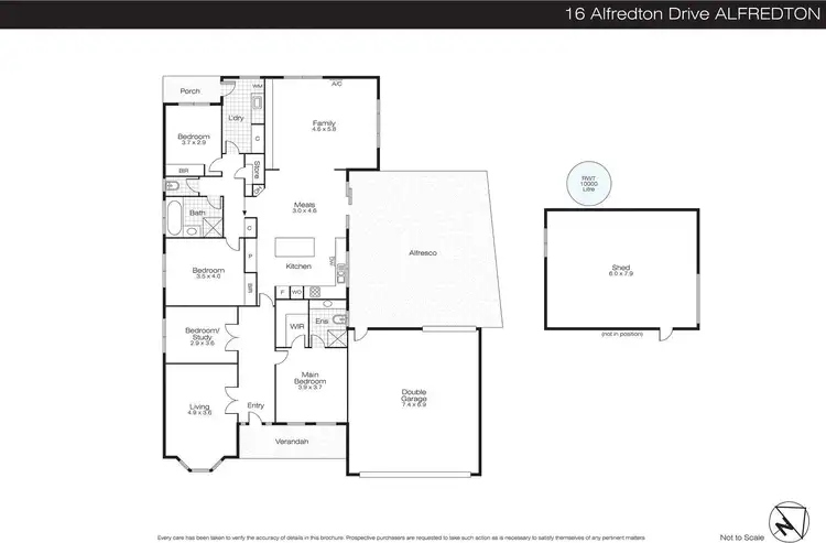 Floorplan of Homely house listing, 16 Alfredton Drive, Alfredton VIC 3350