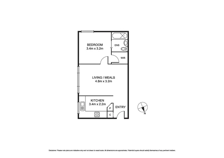 Floorplan of Homely apartment listing, 2/1 Wrexham Road, Windsor VIC 3181